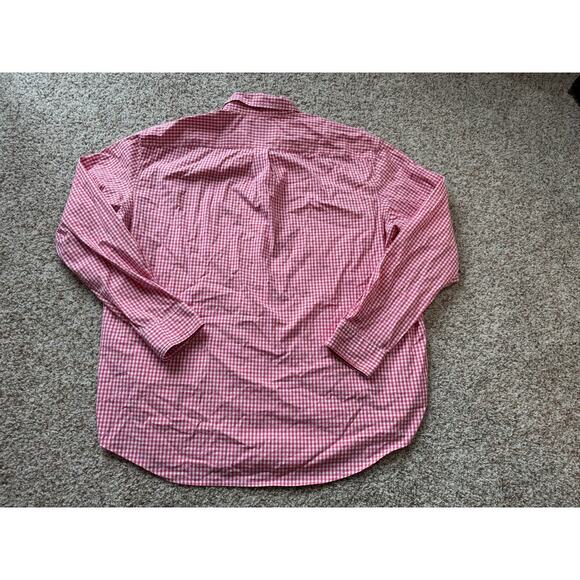 Vineyard Vines Mens XXL collared button up shirt,  long sleeve, Red/Pink & white - Picture 14 of 16